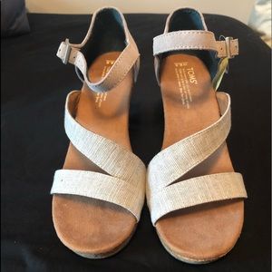 Brand New, Never Worn TOMS Wedges